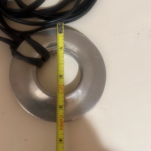 Pewter 3.5” medallion belt/loop necklace. From England Show piece! - Picture 5 of 7